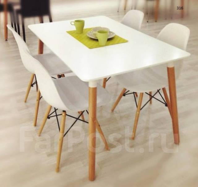 Обеденный Стол Eames 120*80 см ! Классика стиля ! Доставка ! Арт.316 ...
