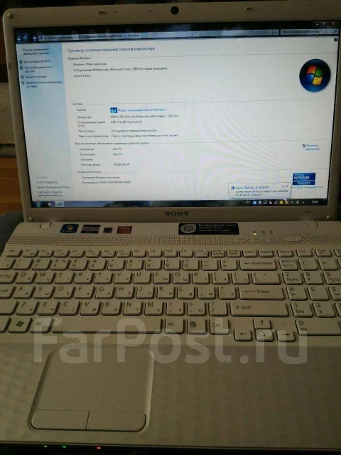 Sony VAIO PCG-71C12V. 15", 1 700����, ��� 4 ��, ���� 500���, WiFi: 1, Bluetooth: 1, ����������� �� 10��. ����