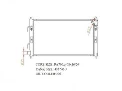 Радиатор охлаждения двигателя. Mitsubishi Outlander Mitsubishi Lancer Mitsubishi Galant Fortis Mitsubishi ASX Peugeot 4007