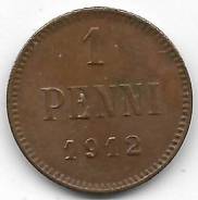 1 пенни 1912г. Россия для финляндии.
