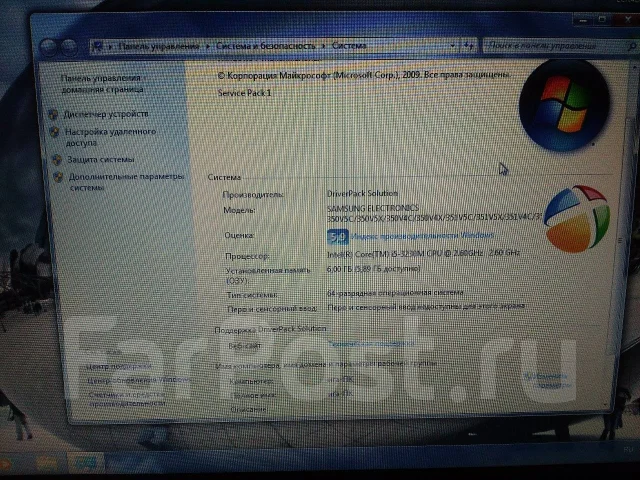 Samsung 350V5C. 15.6", 2,6����, ��� 6 ��, ���� 500���, WiFi: 1, Bluetooth: 1, ����������� �� 4��. ����