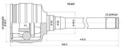 Шрус внутренний TY Harrier ACU1#,MCU1#,SXU1# '98- RH