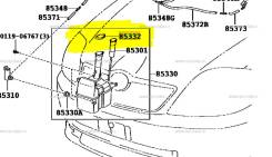 Крышка бачка стеклоомывателя. Toyota: Crown, MR-S, Vios, Echo, Corolla, Brevis, Yaris, Hiace, Corolla Spacio, WiLL VS, Grand Hiace, Crown Majesta, Vit...