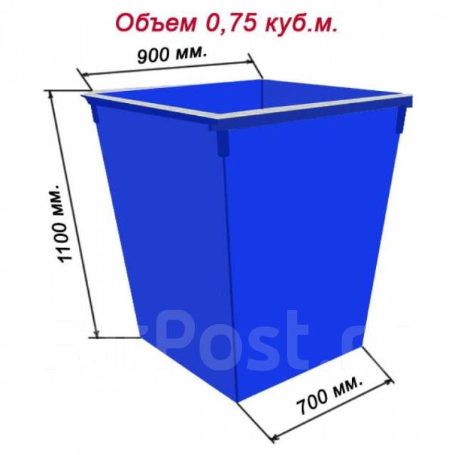 Чертеж мусорного бака