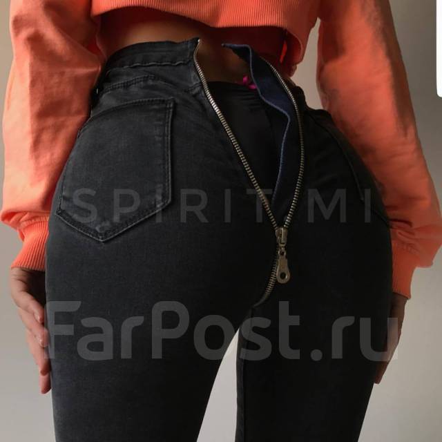 Женские джинсы с молнией сзади (с замком на попе) Zara