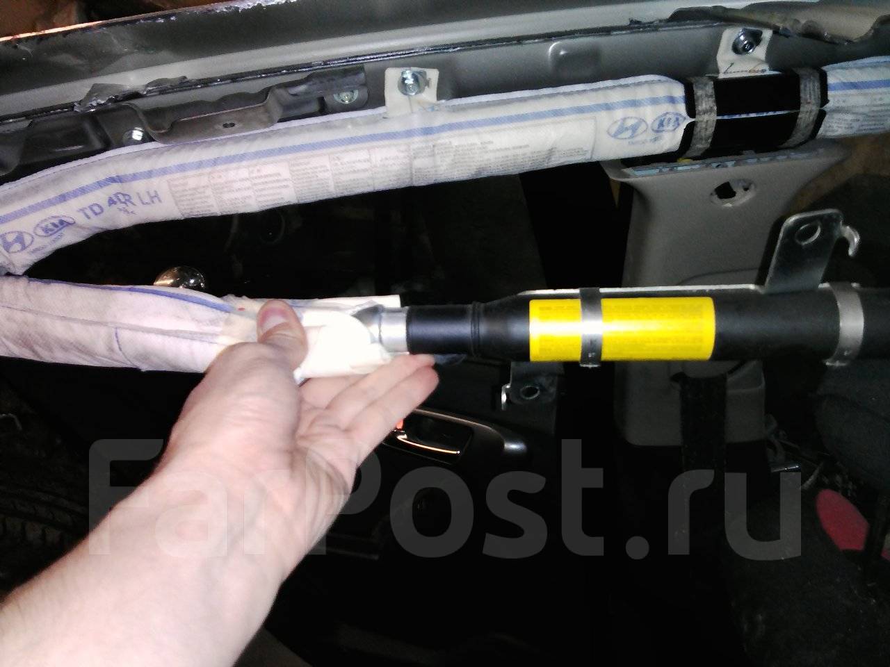 Как снять подушку безопасности авенсис боковая шторка
