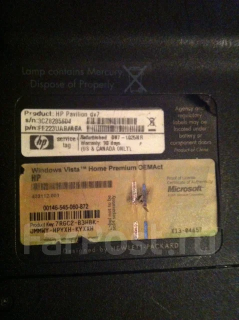 HP Pavilion dv7-1165er. 13", ��� 6 ��, WiFi: 1, Bluetooth: 1 ����