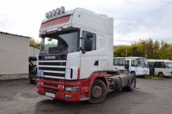 Scania R124. Седельный тягач Topline. Год выпуска - 2000, 11 700 куб. см., 18 000 кг.