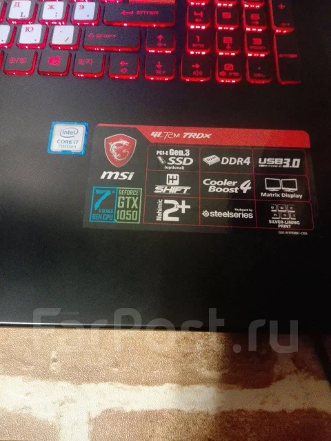 MSI GL. 17.3", 2 800����, ��� 8 ��, ���� 1 000���, WiFi: 1, Bluetooth: 1, ����������� �� 3��. ����