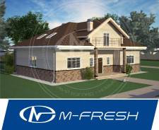 M-fresh Fortune (Готовый проект уютного дома с мансардой! ). 200-300 кв. м., 1 этаж, 4 комнаты, бетон