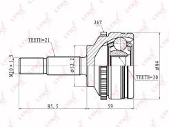 Шрус подвески. Renault Symbol Renault Clio, CB Renault Kangoo Двигатели: F4R, L7X