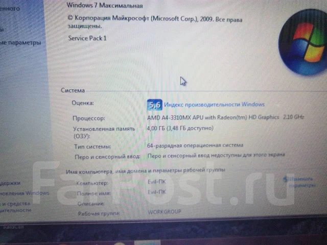 HP Pavilion dv6. 2,1����, ��� 4 ��, ���� 500���, WiFi: 1, Bluetooth: 1 ����
