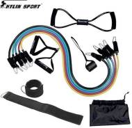 Резиновый эспандер Kylin Sport с пятью жгутами, нагрузка до 70 кг