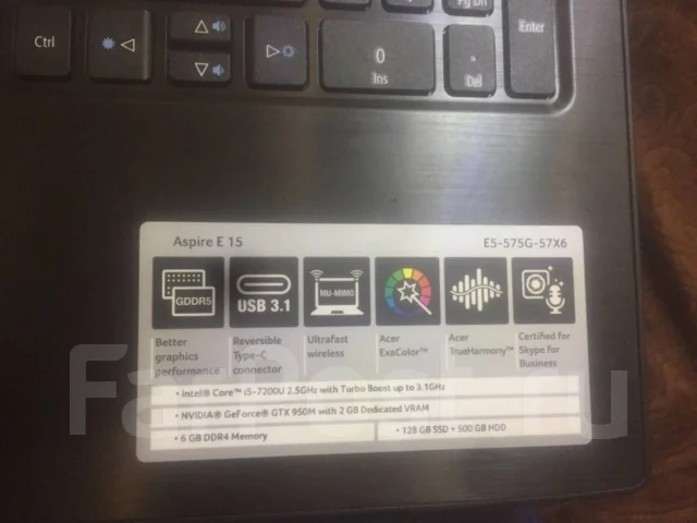 Acer Aspire E15. WiFi: 1, Bluetooth: 1, ����������� �� 12��. ����
