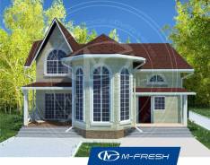 M-fresh Chill out progress (Проект современного дома с ярким эркером! ). 200-300 кв. м., 2 этажа, 4 комнаты, бетон