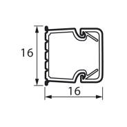 Мини-канал Metra 16x16 mm 2 метра с крышкой белый Legrand
