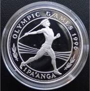 1 паанга.1994г. Тонга. Олимпиада/Метание копья. Серебро. Proof.