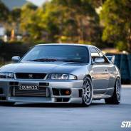 Дефлектор капота. Nissan Silvia, S15 Nissan Skyline, BCNR33, BNR32, ECR32, ECR33, ENR33, ER32, ER33, FR32, HCR32, HNR32, HR32, HR33, YHR32 Nissan GT-R...