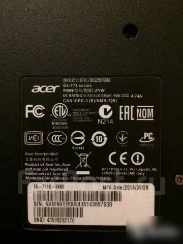 Acer Aspire E5-771. 17.3", 1,7����, ��� 6 ��, ���� 1 000���, WiFi: 1, Bluetooth: 1, ����������� �� 4��. ��� ����� �� ���������� ����