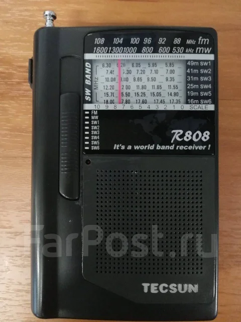 Радиоприемник Tecsun R-808, новый, в наличии. Цена: 3 500₽ в Уссурийске