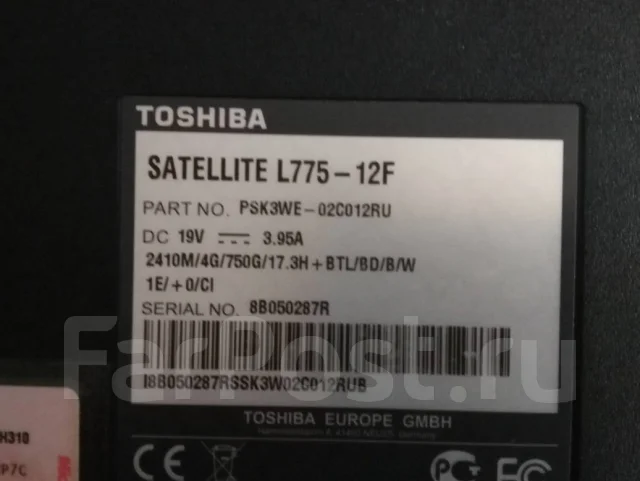 Toshiba Satellite L775-12F ����