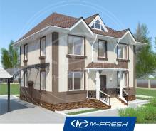 M-fresh Paradise (Проект 2-этажного компактного дома. Посмотрите! ). 100-200 кв. м., 2 этажа, 5 комнат, бетон