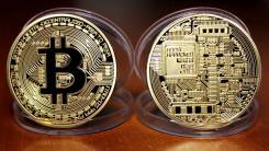 Коллекционная монета Bitcoin Биткоин