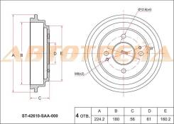 Барабан тормозной зад HONDA FIT/JAZZ GD# 01-07/CITY 03- ST-42610-SAA-000