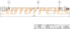 Шланг тормозной передний (Таиланд) NISSAN ATLAS/CONDOR 91/PATROL 86-/RR VANETTE/LARGO 86-95