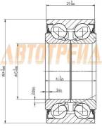 Подшипник FR ступицы HYUNDAI SANTA FE /SONATA(ТАГАЗ) /KIA SPORTAGE 04- /MMC SIGMA /RVR 91-97