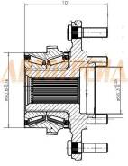Ступичный узел FR MMC PAJERO IV/MONTERO V87W/V97W 2006- (в сборе)