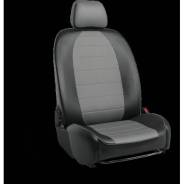 Чехлы из экокожи Toyota Prius 30 черные с серым в Хабаровске Чехол. Toyota Prius, ZVW30, ZVW30L