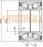 Подшипник FR ступицы MAZDA 3 /AXELA BK, BL 03-, MAZDA 6 07- (с ABS)