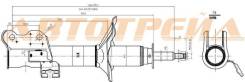 Стойка передняя NISSAN AD/PRESEA/PULSAR/SENTRA/SUNNY/WINGROAD 90-96 RH SAT ST543024H225