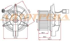 Мотор отопителя салона JEEP CHEROKEE 07-12/JEEP LIBERTY 07-12/DODGE NITRO 07-12 ST-68003996AA