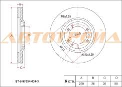 Диск тормозной перед ISUZU D-MAX 07-/TROOPER 91-/GREAT WALL HOVER H5/OPEL пepeдONTERA