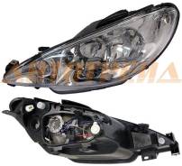 Фара PEUGEOT 206 98-02 хрусталь под корректор TG-550-1121L