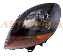 Фара RENAULT KANGOO 03-07 черная, желтый поворот TG-551-1145L-LDEM2Y