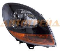 Фара RENAULT KANGOO 03-07 черная, желтый поворот TG-551-1145R-LDEM2Y