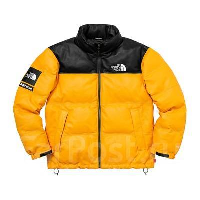 Supreme north deals face leather nuptse