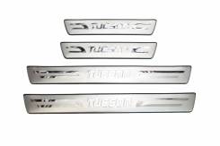 Накладка на порог. Hyundai Tucson, JM Двигатели: D4EA, G4GC, G6BA