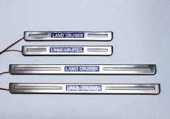 Накладка на порог. Toyota Land Cruiser, GRJ200, J200, URJ200, UZJ200, UZJ200W, VDJ200
