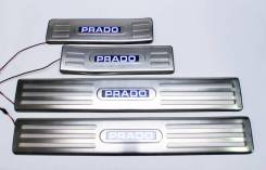 Накладка на порог. Toyota Land Cruiser Prado, GDJ150, GDJ150L, GDJ150W, GRJ150, GRJ150L, GRJ150W, KDJ150, KDJ150L, LJ150, TRJ150, TRJ150L, TRJ150W