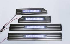 Накладка на порог. Toyota Land Cruiser, GRJ200, J200, URJ200, UZJ200, UZJ200W, VDJ200