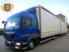 MAN. Автопоезд , штора 120м3, 2013г, масса до 12т, без пробега по РФ, 6 374 куб. см., 10 000 кг., 4x2. Под заказ