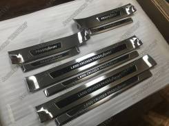 Накладка на порог. Toyota Land Cruiser Prado, GDJ150, GDJ150L, GDJ150W, GDJ151W, GRJ150, GRJ150L, GRJ150W, GRJ151W, KDJ150, KDJ150L, LJ150, TRJ120, TR...
