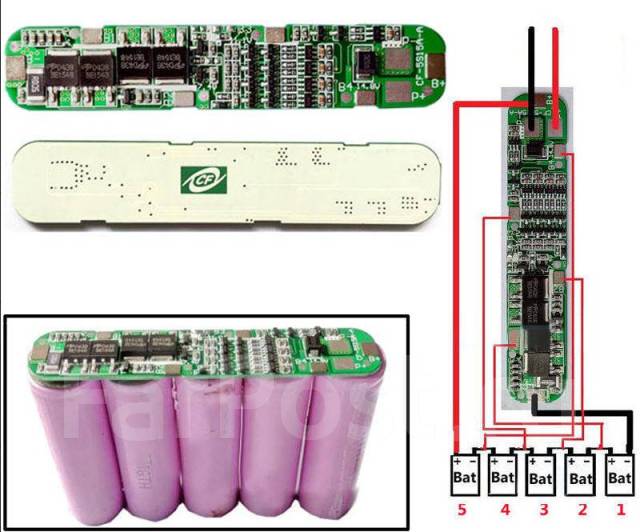 Плата защиты 5s схема Контроллер заряда разряда 5S 15-25А 18.5V21V li-ion Itslab, новый, в наличии. Це