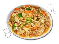 Свинина жареная с овощами
