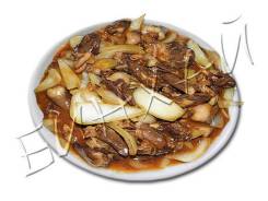 Сердце куриное жареное с перцем и морковью