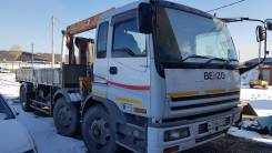 Isuzu Giga. Кран борт, 8 000 куб. см., 11 000 кг.